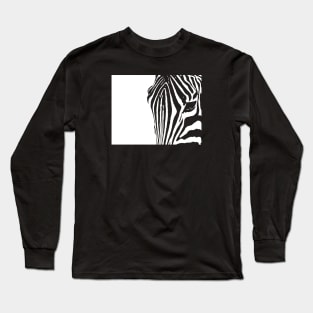 Zebra Eye - White on Colour Long Sleeve T-Shirt